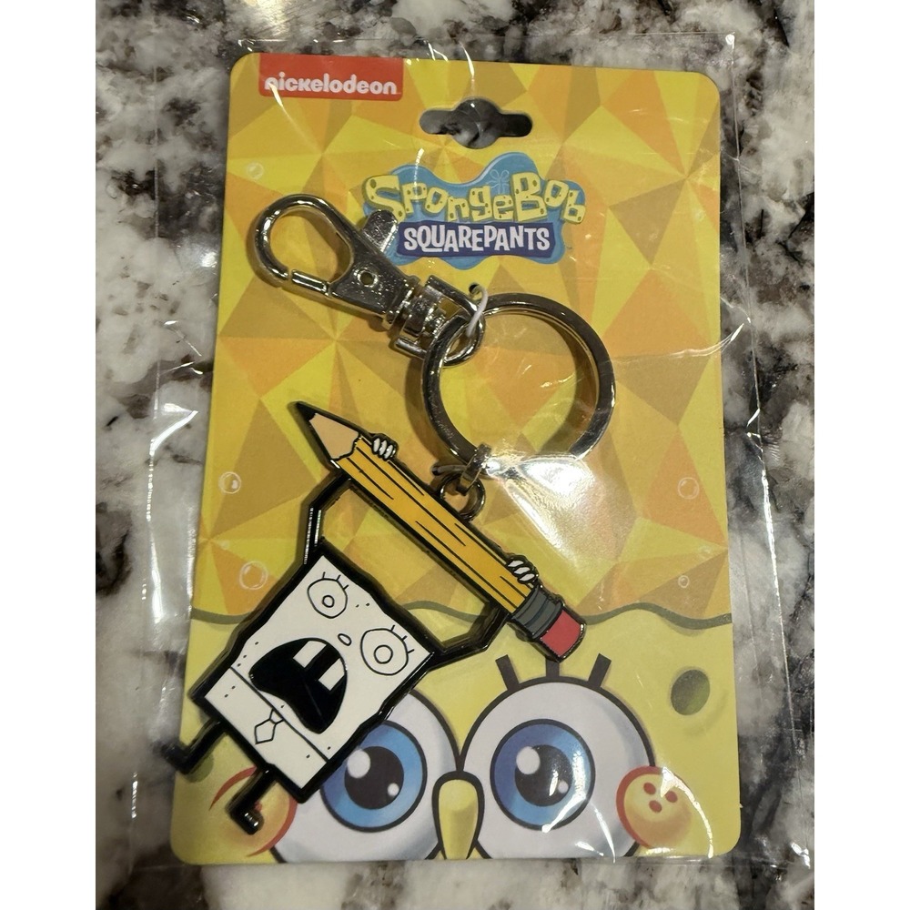 Spongebob Squarepants Doodlebob Keychain‎ Official Cartoon Metal Keyring